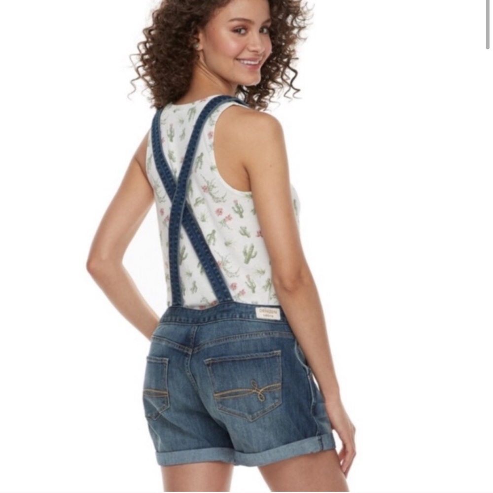 Denizen from Levi’s Denim Overall Shorts / Shortalls Size Small - Picture 2 of 8